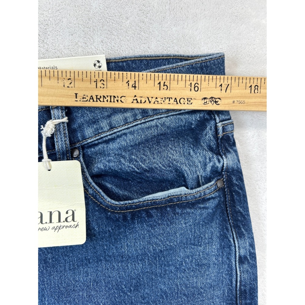 ana Jeans 14 Blue Denim Medium Wash High Rise Wide Leg NWT - Picture 6 of 9